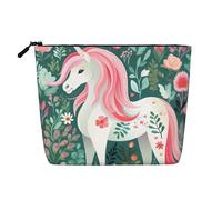 WYLXIN Unicorn With Pink Hair Fake Hemp Makeup Bag. Environmentally Friendly And Durable, Simple Design, Easy To Store Your Beauty Essentials., Black, One Size