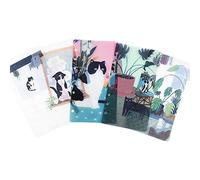 WYLZLKX 5Pcs 6-ring inder Divider / 6-Hole Index Divider Tabs Loose Leaf inder Divider for Planner Journal inder Notepad-A6 small-Plant Type