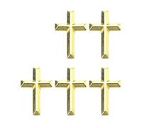 WYLZLKX 5pcs Elegant Gold Crucifix Brooch Handmade Unisex Alloy Badge Corsage Pin for Event and Fashionable Outfits Crucifix Brooch
