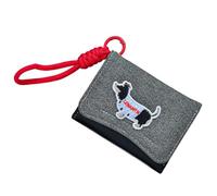 WYLZLKX Cartoon Sausage Dog Short Purse Small Wallet PU Leather Coin Purse Korean Stylesl.Black.10.5x8x1.5cm