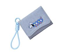 WYLZLKX Cartoon Sausage Dog Short Purse Small Wallet PU Leather Coin Purse Korean Stylesl.Blue.10.5x8x1.5cm