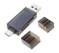 WYLZLKX Efficient USB3.0 SDTF Card Reader with Two Slots and Type C Interfaces for Enhanceds Data Management on the Go Fast Speed Data Transfer