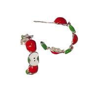 WYLZLKX Elegant Fruit Studs Earrings Accessory Crafted from Sturdy Alloy with Sparkling Zircon for Fashionable Women Apples Studs