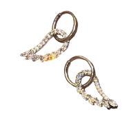 WYLZLKX Elegant Minimalist Wing Earrings With Full Cubic Zirconia Sparkling Alloy Ear Studs Jewelry For Women Wings Earrings