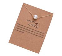 WYLZLKX Elegant Pearls Pendant Necklace With Card For Women Of All Ages Seeking Styles And Sophistication.White