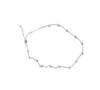 WYLZLKX Fashionable Pearls Necklace Pearls Handmade Necklace Featuring Beads Delicate Neck Chain Present.Silver