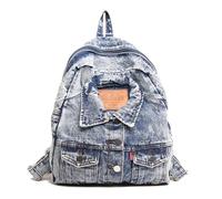 WYLZLKX Jean Backpack Large Capacity Bag Casual Practical Travel Rucksack for Students and Travelers.Light Blue