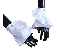 WYLZLKX Skirt Sweater Pleated Flared Fake Sleeve Wrist Cuffs Solid Color Decorative Detachable Woman Wrist Clothing Accessory