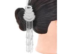 WYLZLKX Tassel Hair Chopsticks Peacork Hair Fork Chinese Hair Sticks For Buns Thai Hair Pin Thai Traditional Gold Hair Stick