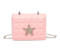 WYLZLKX Women Small Square Bag Rhinestones Star Shoulder Chain Stylish Crossbody PU Leather Dating for Work Rhinestones Star Shoulder for Women Square Crossbody Dating