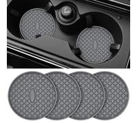 WYMF 4Pcs Car Coasters for Honda civic 2012-2015, Car Coasters for Cup Holders Non-slip Car Cup Holders Hot Drinks Car Coasters Interior Accessories,Grey