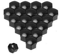 WYMKL 20 Pcs Wheel Nut Caps Wheel Nut Covers Bolt Cover for Ford Kuga II 2012-2014 2015 2016 2017 2018, Cover Hex Protection Nut and Bolt Protective Dome,Black-19MM
