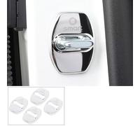 WYMKL 4 Pcs Car Door Lock Cover Stainless Steel Protective Cap Case Automotive for Smart #1 Smart 1 SUV 2023 2024, Door Lock Buckle Guard Latch Cap Sticker,Silver