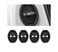 WYMKL 4Pcs Silicone Lock Accessories for Ford Galaxy II 2006-2014, Foldable Door Lock Cover Latch Protector Anti-Collision Car Accessories Silicone Latches,Black