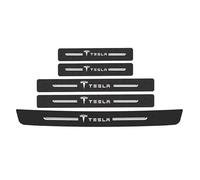 WYMKL 5 Pcs Car Door Sill Protector Strips for Tesla Model S I 2012-2024, Door Entry Guards Sill Scuff Cover Panel Step Protector Sticker Carbon Fiber Threshold Stickers,B