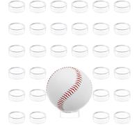 Wyn-MART 30 Pcs Ring Golf Ball Display Case 1.22 Inches Clear Baseball Holder Golf Ball Holder Small Baseball Acrylic Stands Round Ring Stand Acrylic Display Stands for Small Balls, Egg, Spheres