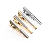 Wynameleri Multi-Piece Tie Clip Set for Men - Silver and Gold Bars for Regular Neckties - Wedding Business Accessory with Box, Father's Day Present