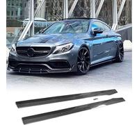 WYNBFCA 2 Pcs Car Side Steps for Mercedes Benz C Class C205 Base Sport C63 AMG Coupe 2015-2017, Aluminium Running Boards with Textured Black Finish Anti-Slip Step Pads Easy DIY Fit Pair