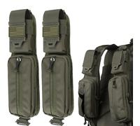 WYNEX Molle Accessory Bag Double Zipper Backpack Strap Shoulder Strap MOLLE Attachment Tactical Accessories Bag Shoulder Strap Zipper Pocket Extra Phone Holder