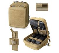 WYNEX Molle Admin Pistol Pouch for Concealed Carry, Tactical EDC Belt Pouch Gun Bag Utility Tool EMT Organizer Pouch Medical CCW with Universal Pistol/Elastic Holster