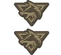 WYNEX Morale Patch of Wolf, Tactical Patch PVC Loop and Hook Patches 3D Morale Applique for Backpacks Caps Vest Tactical Gears -2 Pcs