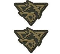 WYNEX Morale Patch of Wolf, Tactical Patch PVC Loop and Hook Patches 3D Morale Applique for Backpacks Caps Vest Tactical Gears -2 Pcs