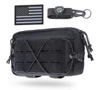 WYNEX Tactical Admin Pouch Molle, Utility EDC Bag, Dual-Purpose Organizer Dangler Drop Pouch (Black)