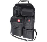 WYNEX Tactical Car Seat Back Organizer Set, Vehicle Accessories Molle Panel wtih Detachable 4 Molle Pouches - First Aid EDC Admin Storage Bag for Road Trips, Fits Most Cars, SUVs, Pickups, Trucks