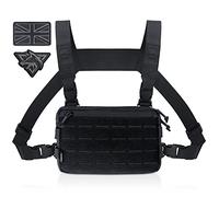 WYNEX Tactical Chest Rig Pack for Men, Running Chest Bag with Front Loop Recon Chest Rigs for Hunting Outdoor EDC