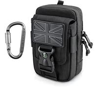 WYNEX Tactical Compass Phone Pouch, Large Molle Smartphone Holster Case Double Capacity Small Utility EDC Pouch with Compass Buckle and Carabiner