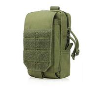 WYNEX Tactical EDC Pouch, Molle Utility Pouches Gadget Organizer Phone Holder Waist Pack IFAK Bag Smartphone Pouch Tool Holster Pocket Gadget Waist Pack Army Green
