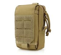 WYNEX Tactical EDC Pouch, Molle Utility Pouches Gadget Organizer Phone Holder Waist Pack IFAK Bag Smartphone Pouch Tool Holster Pocket Gadget Waist Pack Khaki