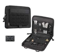 WYNEX Tactical Folding Admin Pouch, Molle Tool Bag of Laser-Cut Design, Utility Organizer EDC Medical Bag Modular Pouches Tactical Attachment Waist Pouch Include UK Patch