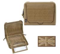 WYNEX Tactical Folding Admin Pouch, Molle Tool Bag of Laser-Cut Design, Utility Organizer EDC Medical Bag Modular Pouches Tactical Attachment Waist Pouch Include UK Patch