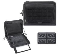 WYNEX Tactical Folding Admin Pouch, Molle Tool Bag of Laser-Cut Design, Utility Organizer EDC Medical Bag Modular Pouches Tactical Attachment Waist Pouch Include UK Patch