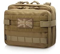 WYNEX Tactical Large Admin Pouch of Double Layer Design, Molle EDC EMT Utility Pouch with Map Sleeve Modular Tool Pouch Large Capacity Flag Patch Included