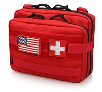 WYNEX Tactical Large Admin Pouch of Double Layer Design, Molle EDC EMT Utility Pouch with Map Sleeve Modular Tool Pouch Large Capacity Flag Patch Included