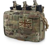 WYNEX Tactical Mag Admin Pouch, Molle Utility Tool Pouch Medical EMT Organizer with Triple Stacker Magazine Holder for M4 M16 Patch Included