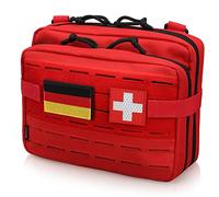 WYNEX Tactical Molle Admin Bag Laser Cut Design Utility Pockets Molle Attachment Military Medical EMT Organizer, red, One size, Additional pocket