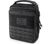 WYNEX Tactical Molle Admin Organizer, Utility EDC Modular Tool Pouch of Double Layer Design Medical EMT Attachment Bag Large Capacity with Elastic Webbing Insert Panel