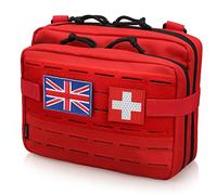 WYNEX Tactical Molle Admin Pouch of Laser Cut Design, Utility Pouches Molle Attachment Medical EMT Organizer with Map Pocket Tool Holder UK Flag Patch Included