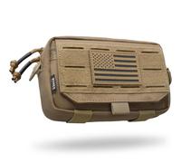 WYNEX Tactical Molle Admin Pouch,Tactical EDC Bag Utility Laser Cut EDC Tool Pouch Bag Annexes with American Flag