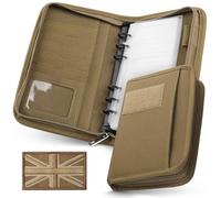 WYNEX Tactical Notebook Padfolio Ring Binder - Refillable 6-Ring A6 Binder, Zip Hardcover Notebook with 45 Pages, Water-Resistant Military Notebook Cover for Planners, Field, School, Business