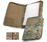WYNEX Tactical Notebook Padfolio Ring Binder with 80 Sheets, Zip Portfolio with Refillable 6-Ring Notepad, Army Military Waterproof Notebook Cover, to Record and Organized (7.3'' x 10.1'')