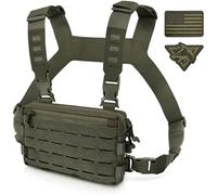 WYNEX Tactical Rig Pack for Men - Running Chest Bag with Front Loop Recon Bag for Outdoor, Hunting, Range - Green