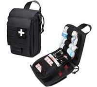 WYNEX Tactical Rip Away First Aid Pouch, Laser-Cut Design Molle EMT Bag Survival IFAK Pouches Blow Out Emergency Medical Organizer Include Red Cross Patch
