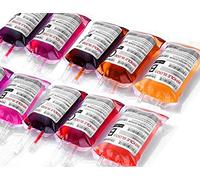 WYNK Blood Bags for Drinks, 10 IV Bags for Halloween Party Decoration, Reusable Drink Pouch for Live Blood of Theme Parties, Masquerade,Vampire,Zombie,Nurse Graduation Party Props