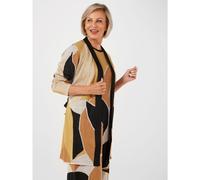 Wynne Collection Sweater Knit Jacquard Topper Faux Suede Trim BURNT ORANGE MOCHA COMBO EXTRA SMALL