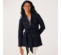 WynneDenim Pocket Blazer with Belt & Zigzag Stitch INDIGO RINSE 2XL