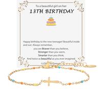 wynn's 13 Year Old Gifts for Girls Birthday Presents Cross Bracelets Teenage Girls Gifts for Daughter Sister Friends Granddaughter Niece 13th birthday gifts for girls